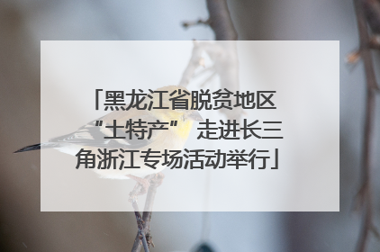 黑龙江省脱贫地区 “土特产” 走进长三角浙江专场活动举行