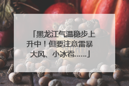 黑龙江气温稳步上升中！但要注意雷暴大风、小冰雹……
