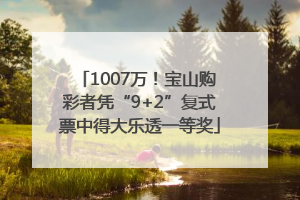 1007万！宝山购彩者凭“9+2”复式票中得大乐透一等奖