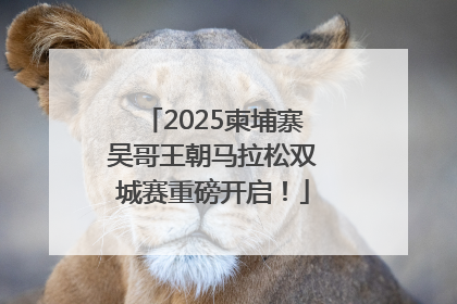 2025柬埔寨吴哥王朝马拉松双城赛重磅开启！