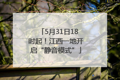 5月31日18时起！江西一地开启“静音模式”