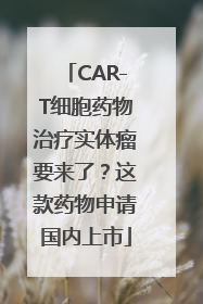 CAR-T细胞药物治疗实体瘤要来了？这款药物申请国内上市